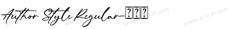Author Style Regular字体转换